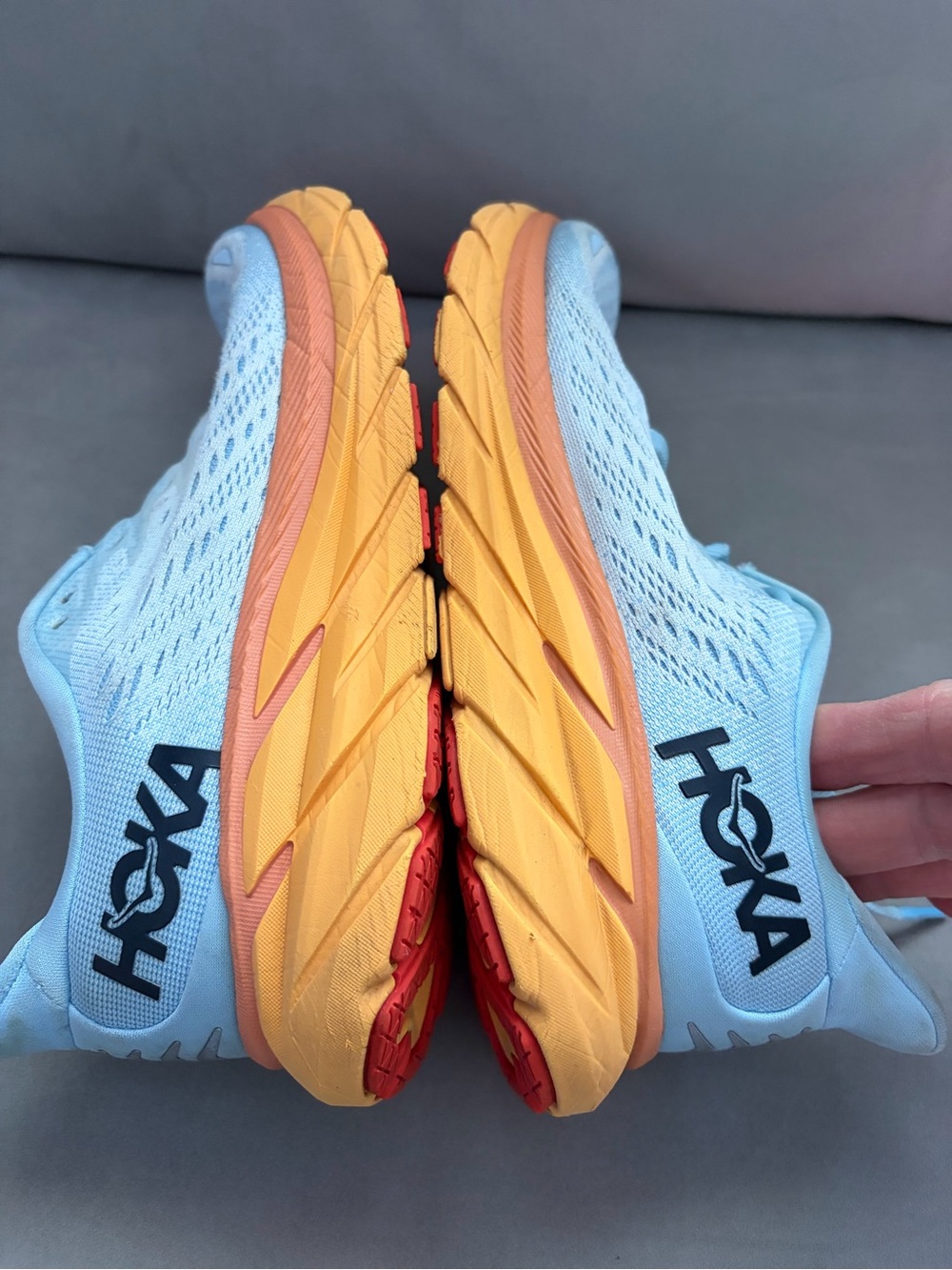 Hoka Clifton 8 Summer Song Ice Flow Blue Orange 1119394-SSIF Women's Size 6